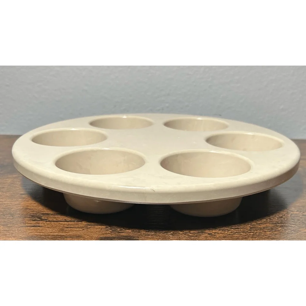 Anchor Hocking Microware Muffin Cupcake Pan PM 447 TI 486 4 Beige Tan 10